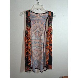 Cato Long Cardigan Sweater Knit Open Boho Tribal Aztec Y2K Size Large